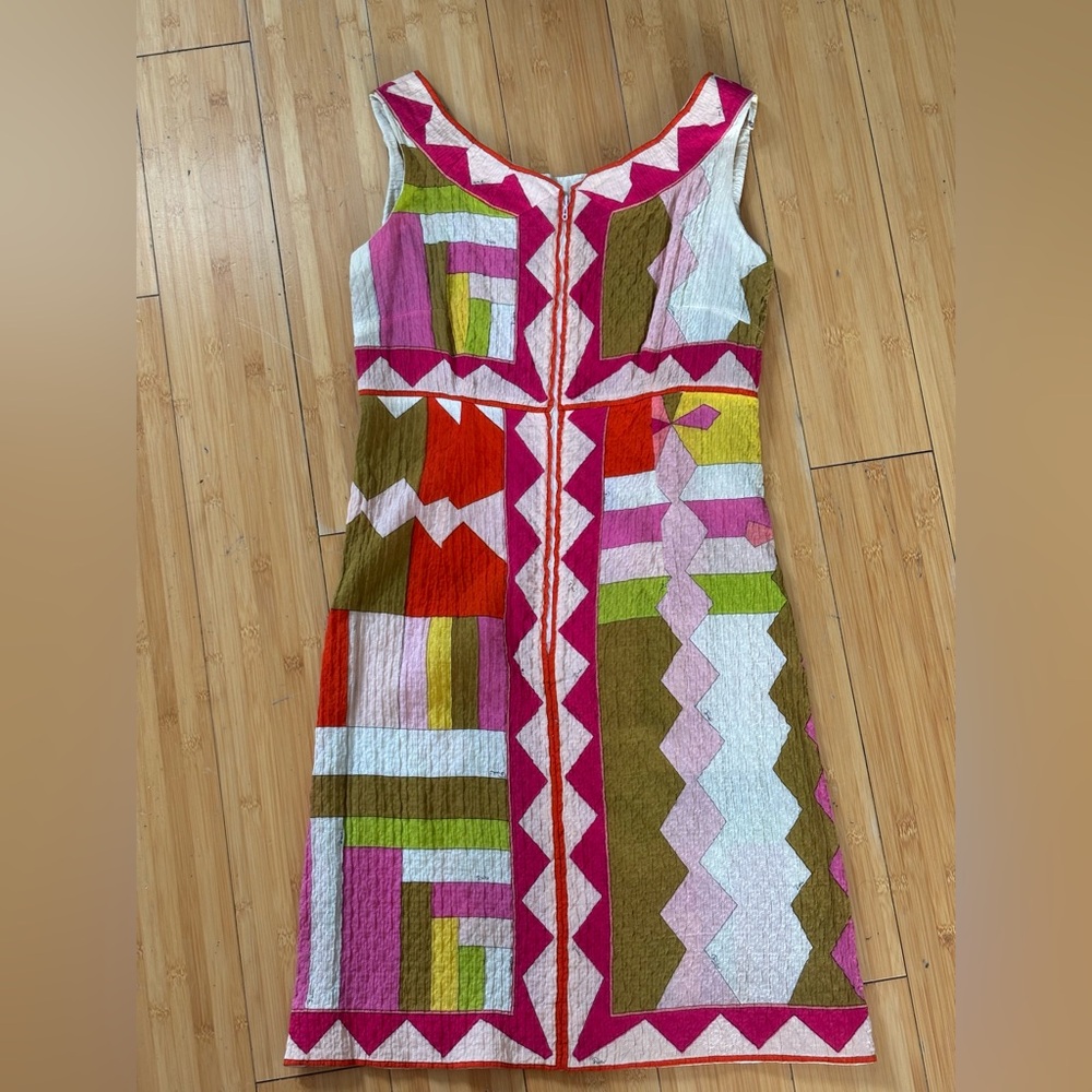 Emilio Pucci Multicolor Shift Dress with Geometric Design